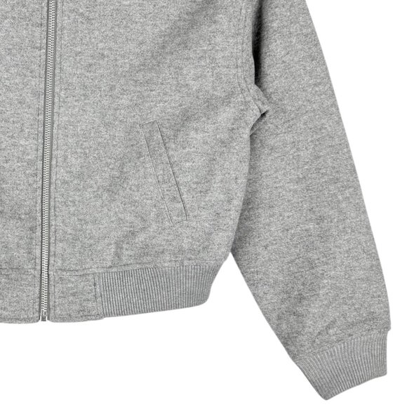 Rachel Zoe Women's Lined Ribbed Cuff/Hem Full Zip Gray Bomber Jacket Size M NWOT - Picture 6 of 10